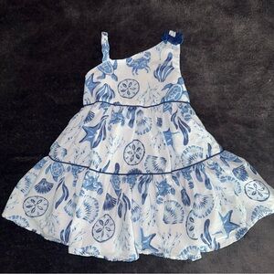 Rachel Zoe Toddler Girls Spring Easter Blue & White Dress size 4T